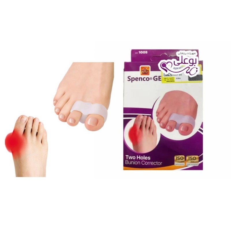 پد پیشگیری هالوکس والگوس اسپنکوژل ساخته‌شده از ژل سیلیکونی نرم برای جلوگیری از انحراف شست پا